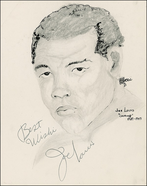 Lot 1428 Joe Louis Sketch