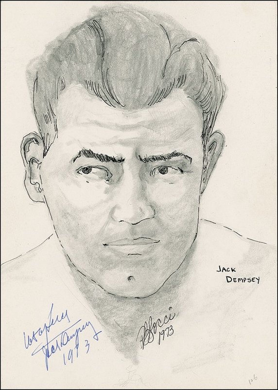 Lot 1307 Jack Dempsey Sketch