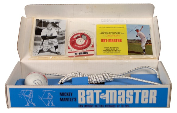 Lot 1437 Mickey Mantle: Mickey Mantle signed Bat Master hitting tool