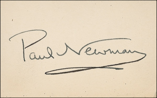 Lot 995 Paul Newman Signature