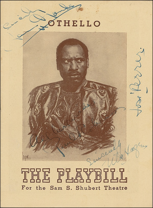 Lot 1049 Paul Robeson Playbill