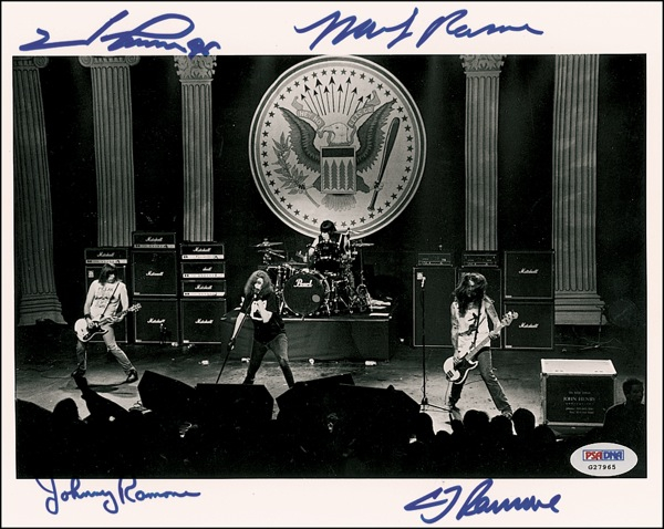 Lot 610 The Ramones Signed Photograph