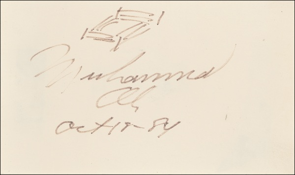 Lot 1182 Muhammad Ali Signature