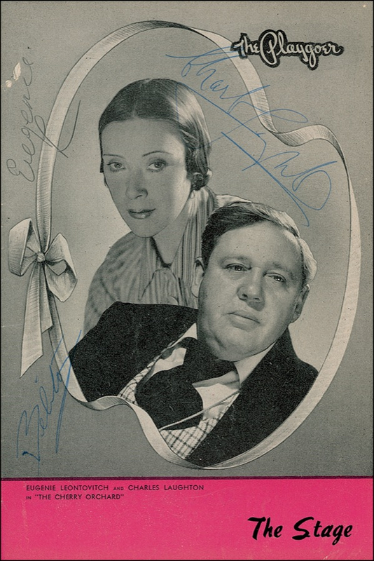 Lot 935 Charles Laughton Playbill