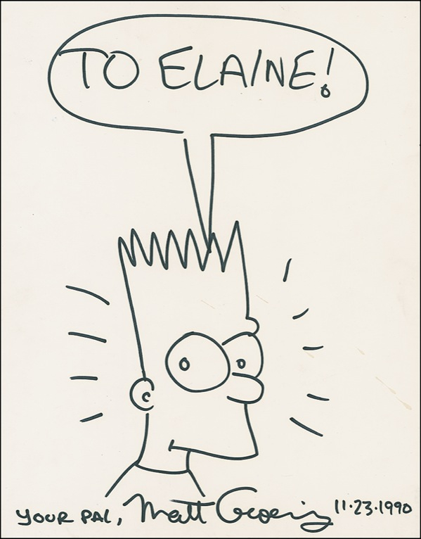 Lot 457 Matt Groening Sketch