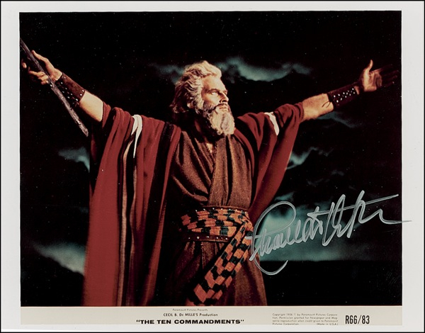 Lot 890 Charlton Heston Signed Photograph