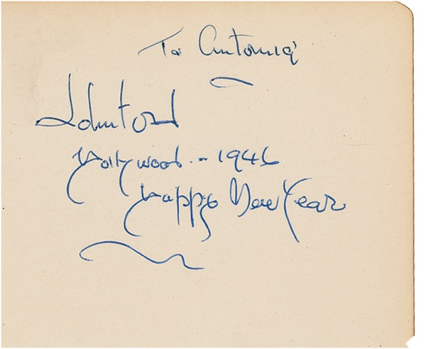 Lot 833 John Ford Signature
