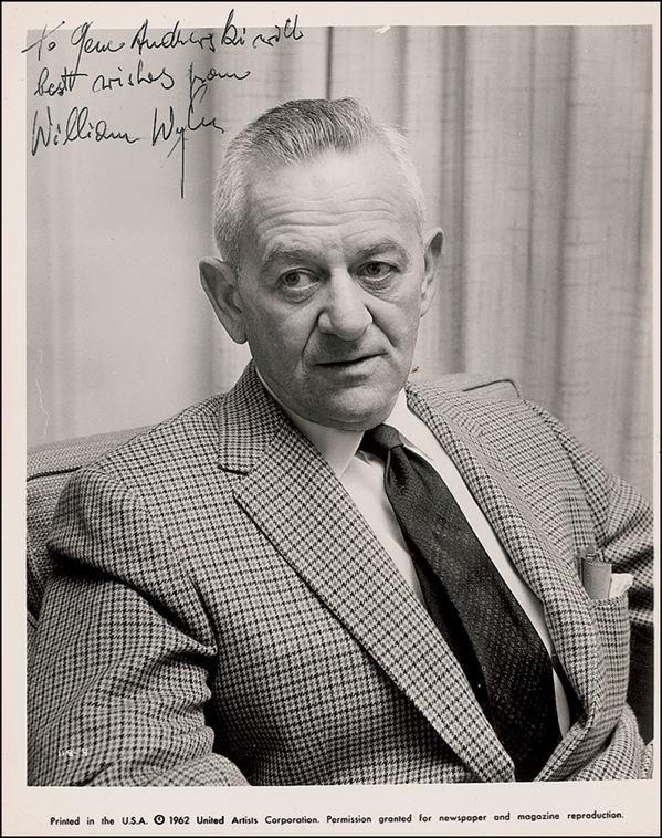 Lot 1160 William Wyler Signed Photograph