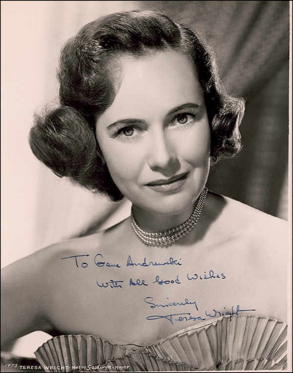 Lot 1159 Teresa Wright Signed Photograph