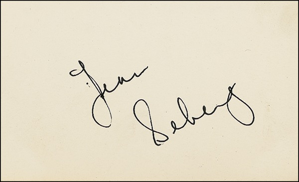 Lot 1063 Jean Seberg Signature