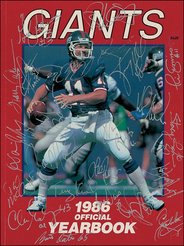 Lot 1468 NY Giants Yearbook