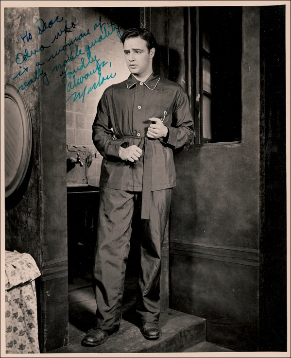 Lot 726 Marlon Brando: Pajama game: Striking early photo of the Godfather-to-be