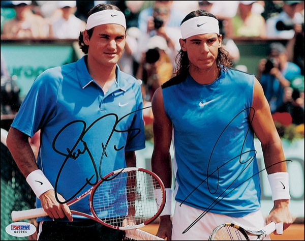 Lot 1464 Rafael Nadal and Roger Federer Signed Photograph