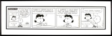 Lot #473 Charles Schulz: FIVE CENTS, PLEASE!