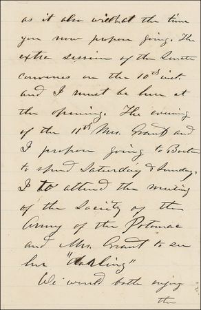 Lot #41 U. S. Grant: Reliving old battles: “I propose going to Boston ... to attend the meeting of the Society of the Army of the Potomac” - Image 3