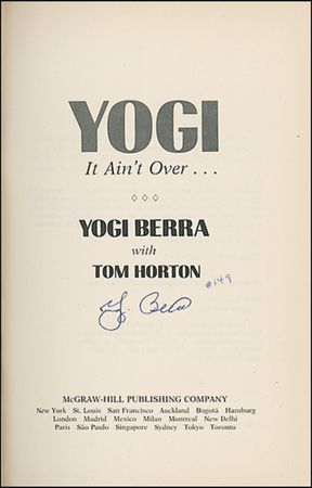 Lot #1228 Yogi Berra Book - Image 1