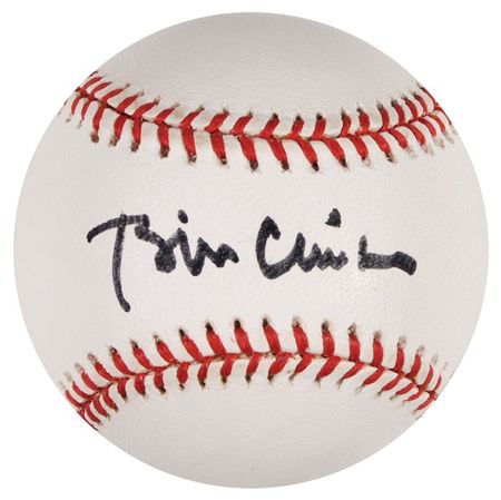 Lot #17 Bill Clinton Baseball