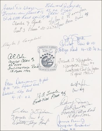 Lot #257 Doolittle’s Raiders Signature - Image 2