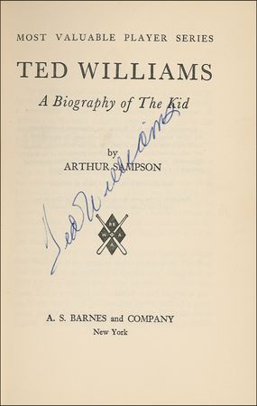 Lot #1563 Ted Williams Book - Image 1