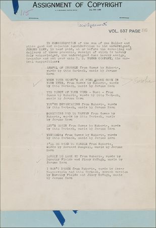 Lot #573 Jerome Kern: Including ?Smoke Gets in Your Eyes? - Image 2
