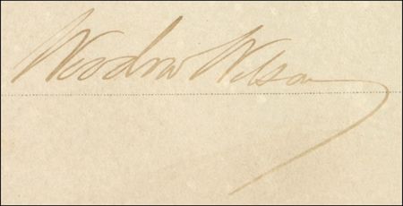 Lot #117 Woodrow Wilson Signed Document - Image 2