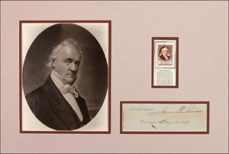 Lot #7 James Buchanan Signed Document