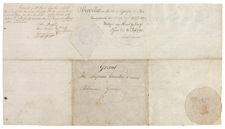 Lot #174 Benjamin Franklin: A PATRIOT COMES HOME: Months after his return to America after a decade as Ambassador to France, FRANKLIN grants a parcel of land to a Philadelphia ?cuttler? - Image 2