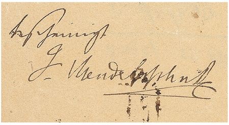 Lot #588 Felix Mendelssohn-Bartholdy Signed Document - Image 1
