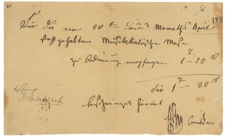 Lot #588 Felix Mendelssohn-Bartholdy Signed Document - Image 2