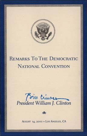 Lot #19 Bill Clinton Booklet
