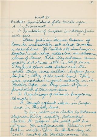 Lot #359 Alan Shepard: ?GEOGRAPHY SUCH AS NEVER SEEN BEFORE?: Decades before his historic space flight, schoolboy ALAN SHEPARD outlines the history of the Middle Ages - Image 3