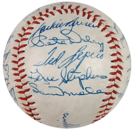 Lot #1170 Harry Agganis and the Boston Red Sox Baseball - Image 4