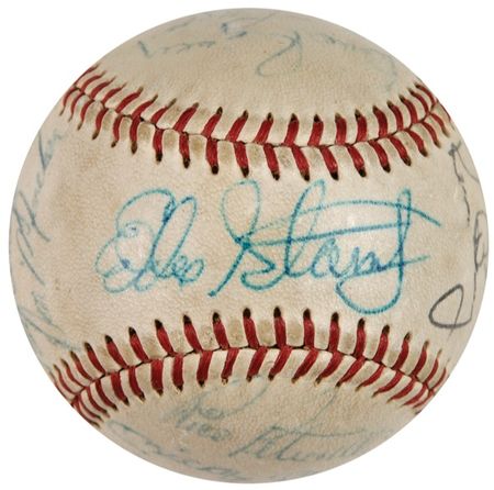 Lot #1202 Baseball: 1967 All Stars: ‘67 All Stars including Mantle, and Tony C. - Image 1