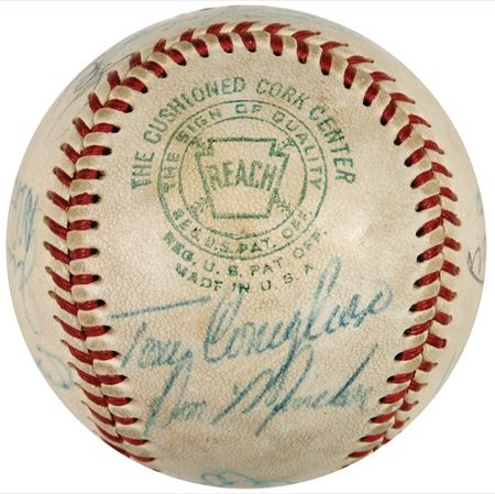 Lot #1202 Baseball: 1967 All Stars: ‘67 All Stars including Mantle, and Tony C. - Image 2