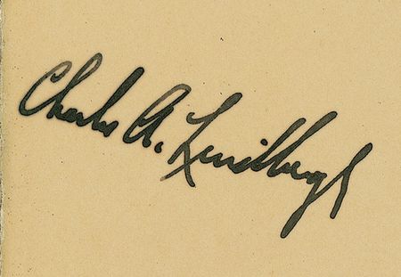 Lot #344 Charles Lindbergh: SKY KINGS: Vintage Underwood photo signed by LINDBERGH and six other aviation pioneers - Image 2