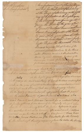 Lot #164 Declaration of Independence: Hooper, William Signed Document - Image 1