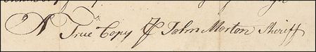 Lot #162 Declaration of Independence: Morton, John Signed Document - Image 2