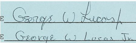 Lot #952 George Lucas: HANDWRITING ON THE WALL: LUCAS files with the Directors Guild in the year of American Graffiti - Image 1