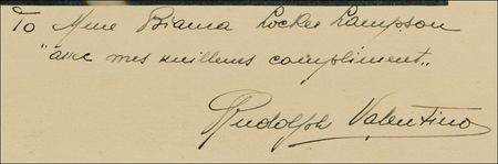 Lot #1121 Rudolph Valentino: Russian Rudy: One of the largest signed VALENTINO images known to exist - Image 2