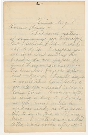 Lot #376 Samuel L. Clemens: ?TWAIN OR CLEMENS??: CLEMENS writes to his publisher about an investment deal gone sour - Image 1