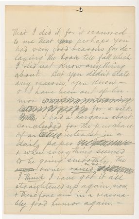 Lot #376 Samuel L. Clemens: ?TWAIN OR CLEMENS??: CLEMENS writes to his publisher about an investment deal gone sour - Image 2