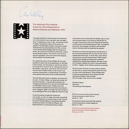 Lot #1136 Orson Welles Program - Image 1