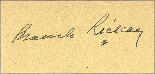 Branch Rickey Signature | RR Auction