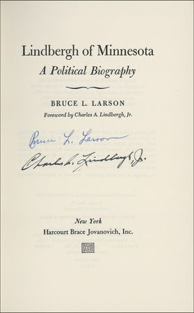 Lot #381 Charles Lindbergh Book - Image 1