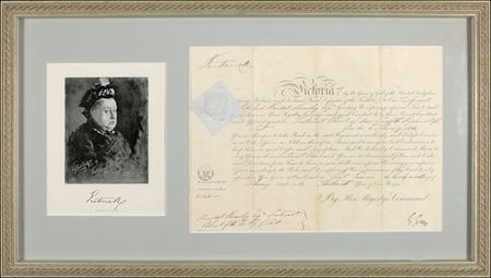 Lot #256 Victoria Signed Document - Image 1