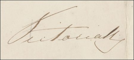 Lot #256 Victoria Signed Document - Image 2