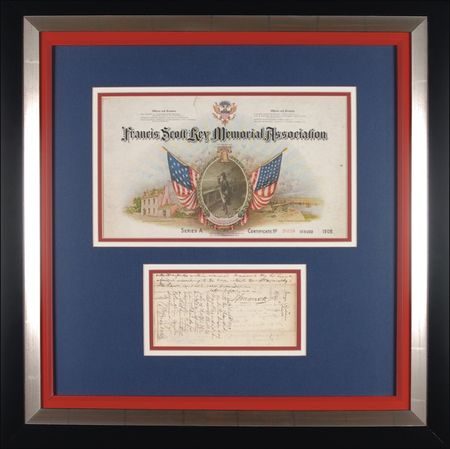 Lot #629 Francis Scott Key Signed Document - Image 1