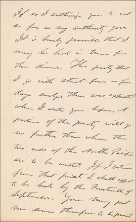 Lot #55 U. S. Grant: His “other” presidency: “To authorize you to act as President in the absence of both the President & Vice President” - Image 2