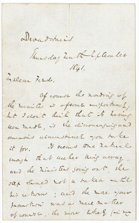 Lot #439. Charles Dickens: The politics of his time: &ldquo;It should be left, with other issues, to the New Lords&rdquo;