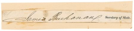 Lot #6 James Buchanan Signature